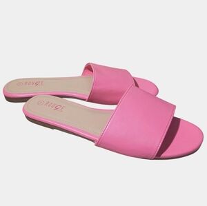 ROUGE HELIUM Womens 11 Bubble Gum Pink Sandals Slides Slip-Ons Sunny Beach Wear
